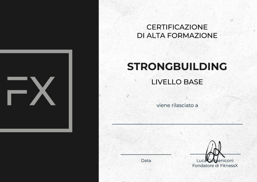 attestato di partecipazione strongbuilding