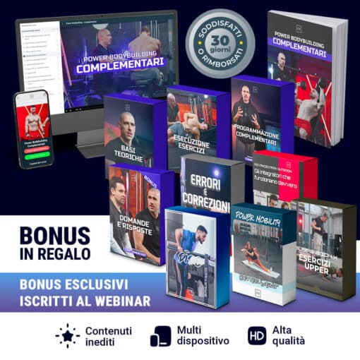 Manuale Power Bodybuilding Complementari by Angelo D'alessandro & Ado Gruzza - Offerta Webinar
