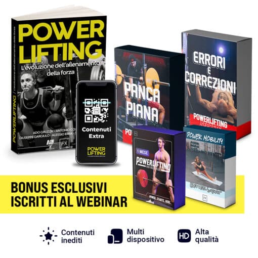 Libro Powerlifting by Accademia Italiana della Forza Promo Speciale Webinar Marzo 2025
