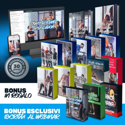 Manuale Esercizi+Complementari Streetlifting Revolution by Streetlifting Italia e Ado Gruzza - Speciale Webinar Aprile 25 - Offerta Clienti